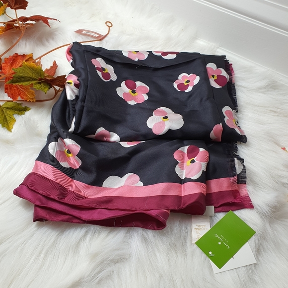 Kate spade CHERRY BLOSSOM SILK OBLONG SCARF - Picture 5 of 5